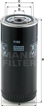 Mann-Filter W 962 - Eļļas filtrs autodraugiem.lv
