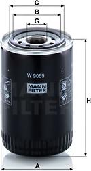 Mann-Filter W 9069 - Eļļas filtrs autodraugiem.lv