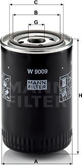 Mann-Filter W 9009 - Eļļas filtrs autodraugiem.lv