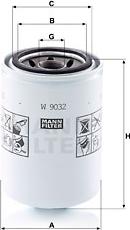Mann-Filter W 9032 - Eļļas filtrs autodraugiem.lv