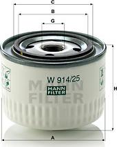 Mann-Filter W 914/25 - Hidrofiltrs, Automātiskā pārnesumkārba autodraugiem.lv