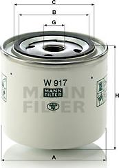 Mann-Filter W 917 - Eļļas filtrs autodraugiem.lv