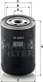 Mann-Filter W 936/4 - Eļļas filtrs autodraugiem.lv