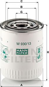 Mann-Filter W 930/13 - Eļļas filtrs autodraugiem.lv