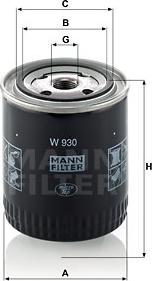 Mann-Filter W 930 - Eļļas filtrs autodraugiem.lv