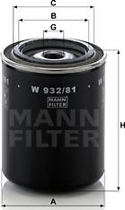 Mann-Filter W 932/81 - Eļļas filtrs autodraugiem.lv