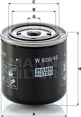Mann-Filter W 920/46 - Eļļas filtrs autodraugiem.lv