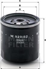 Mann-Filter W 920/82 - Eļļas filtrs autodraugiem.lv
