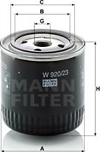 Mann-Filter W 920/23 - Eļļas filtrs autodraugiem.lv