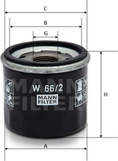Mann-Filter W 66/2 - Eļļas filtrs autodraugiem.lv