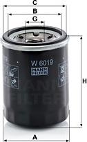 Mann-Filter W 6019 - Eļļas filtrs autodraugiem.lv