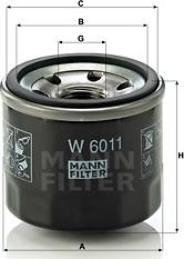 Mann-Filter W 6011 - Eļļas filtrs autodraugiem.lv