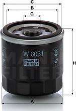 Mann-Filter W 6031 - Eļļas filtrs autodraugiem.lv