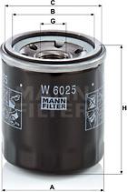 Mann-Filter W 6025 - Eļļas filtrs autodraugiem.lv