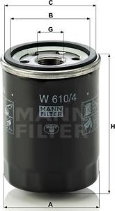 Mann-Filter W 610/4 - Eļļas filtrs autodraugiem.lv