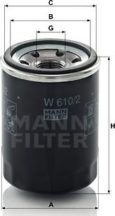 Mann-Filter W 610/2 - Eļļas filtrs autodraugiem.lv