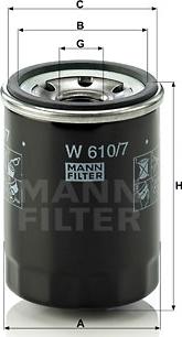 Mann-Filter W 610/7 - Eļļas filtrs autodraugiem.lv