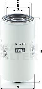 Mann-Filter W 10 004 - Eļļas filtrs autodraugiem.lv