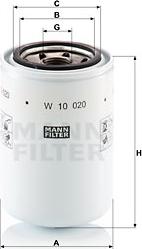 Mann-Filter W 10 020 - Eļļas filtrs autodraugiem.lv