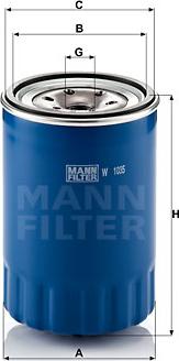 Mann-Filter W 1035 - Eļļas filtrs autodraugiem.lv