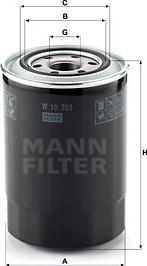 Mann-Filter W 10 703 - Eļļas filtrs autodraugiem.lv