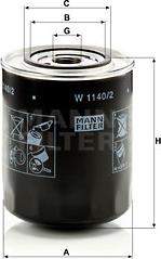 Mann-Filter W 1140/2 - Eļļas filtrs autodraugiem.lv