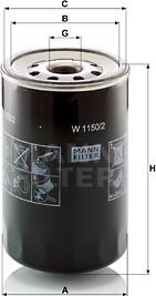 Mann-Filter W 1150/2 - Eļļas filtrs autodraugiem.lv