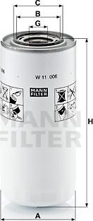 Mann-Filter W 11 006 - Eļļas filtrs autodraugiem.lv