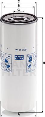 Mann-Filter W 11 020 - Eļļas filtrs autodraugiem.lv