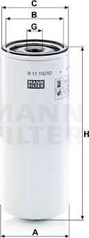 Mann-Filter W 11 102/50 - Eļļas filtrs autodraugiem.lv