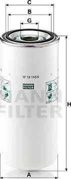 Mann-Filter W 13 145/6 - Eļļas filtrs autodraugiem.lv