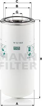 Mann-Filter W 13 145/3 - Eļļas filtrs autodraugiem.lv