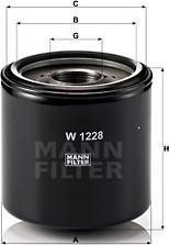 Mann-Filter W 1228 - Eļļas filtrs autodraugiem.lv