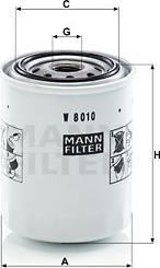 Mann-Filter W 8010 - Eļļas filtrs autodraugiem.lv