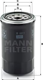 Mann-Filter W 8011 - Eļļas filtrs autodraugiem.lv