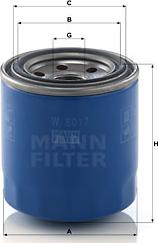 Mann-Filter W 8017 - Eļļas filtrs autodraugiem.lv