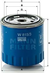 Mann-Filter W 815/3 - Eļļas filtrs autodraugiem.lv