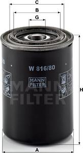 Mann-Filter W 816/80 - Eļļas filtrs autodraugiem.lv
