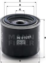Mann-Filter W 811/81 - Eļļas filtrs autodraugiem.lv