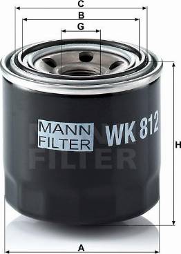 Mann-Filter W 812 - Eļļas filtrs autodraugiem.lv
