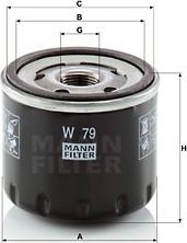 Mann-Filter W 79 - Eļļas filtrs autodraugiem.lv