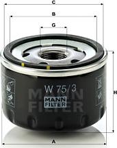 Mann-Filter W 75/3 - Eļļas filtrs autodraugiem.lv