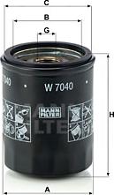 Mann-Filter W 7040 - Eļļas filtrs autodraugiem.lv