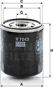Mann-Filter W 7043 - Eļļas filtrs autodraugiem.lv