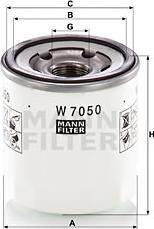 Mann-Filter W 7050 - Eļļas filtrs autodraugiem.lv