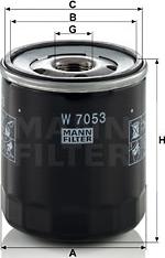 Mann-Filter W 7053 - Eļļas filtrs autodraugiem.lv