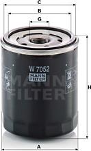 Mann-Filter W 7052 - Eļļas filtrs autodraugiem.lv