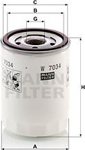 Mann-Filter W 7034 - Eļļas filtrs autodraugiem.lv