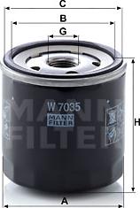 Mann-Filter W 7035 - Eļļas filtrs autodraugiem.lv