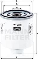 Mann-Filter W 7038 - Eļļas filtrs autodraugiem.lv